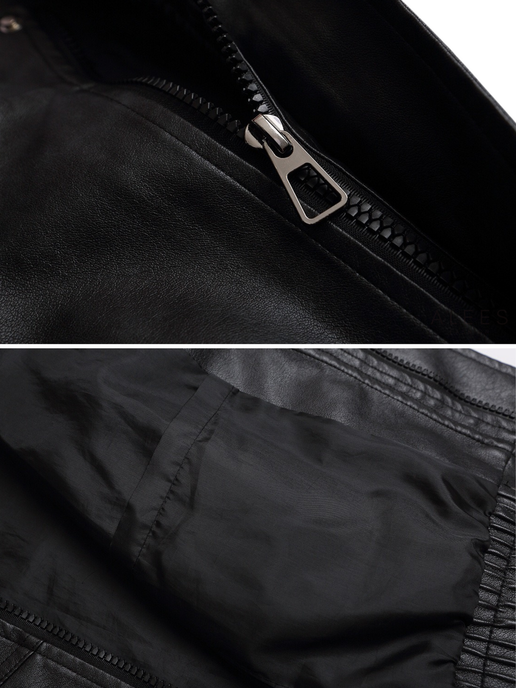 Vester | Jakke i Imiteret Skind Med Slidt Look