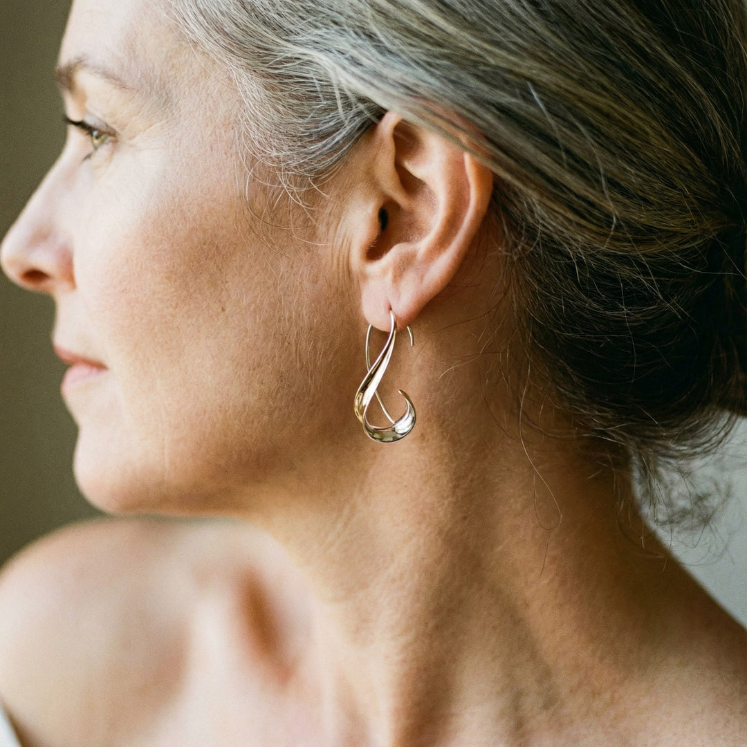 Bicolore snoede øreringe