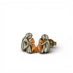 Tofarvede Cat Hug-øreringe