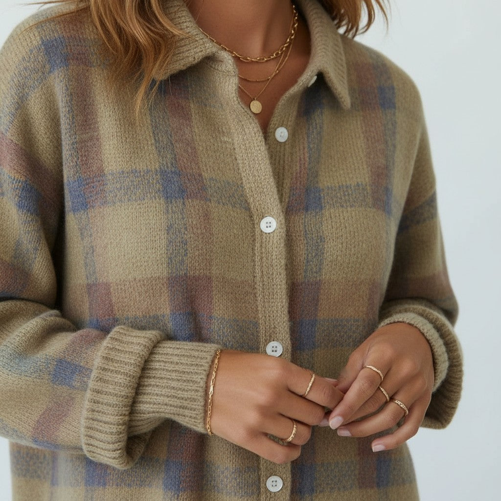 Matilda | Uldtrøje Med Firkanter