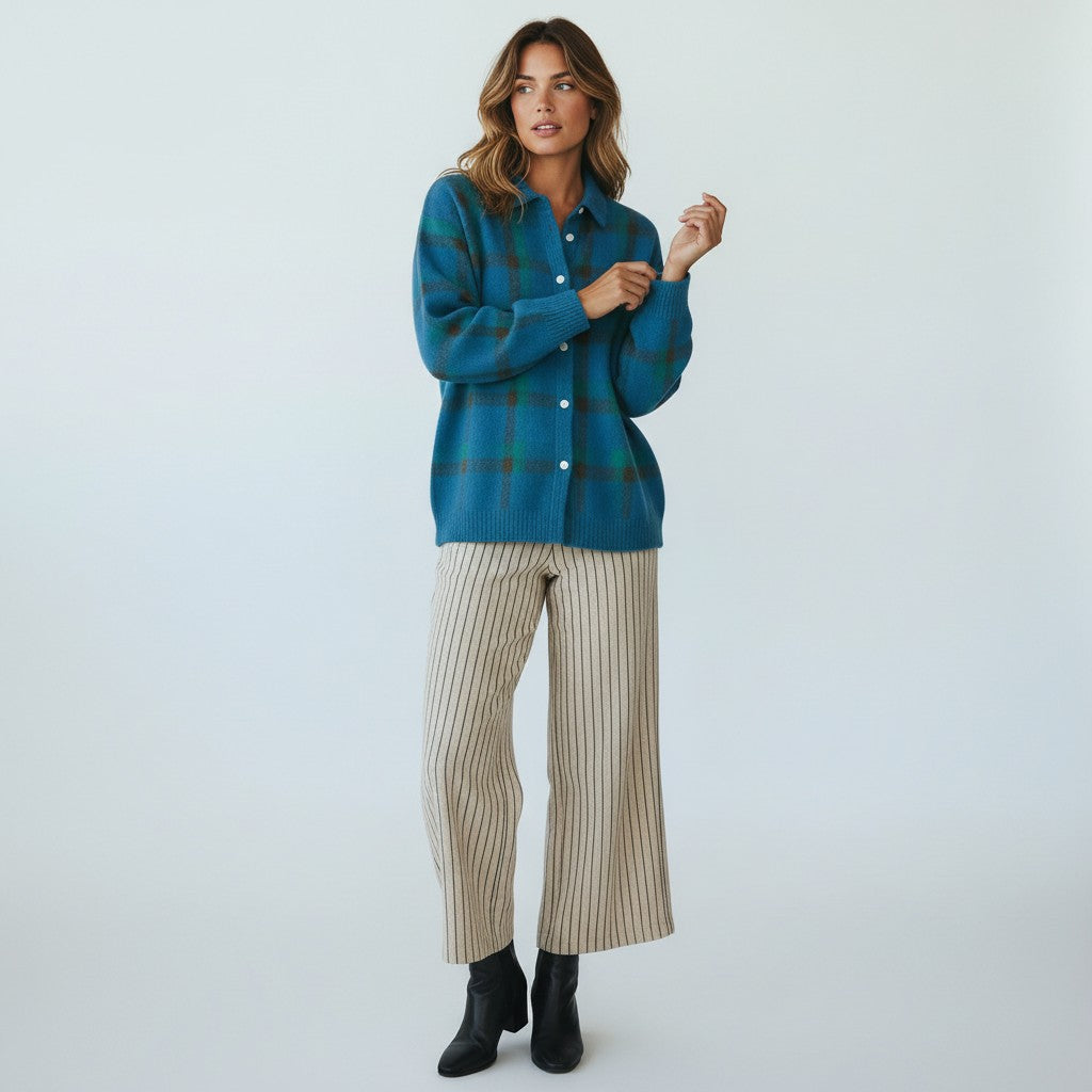 Matilda | Uldtrøje Med Firkanter