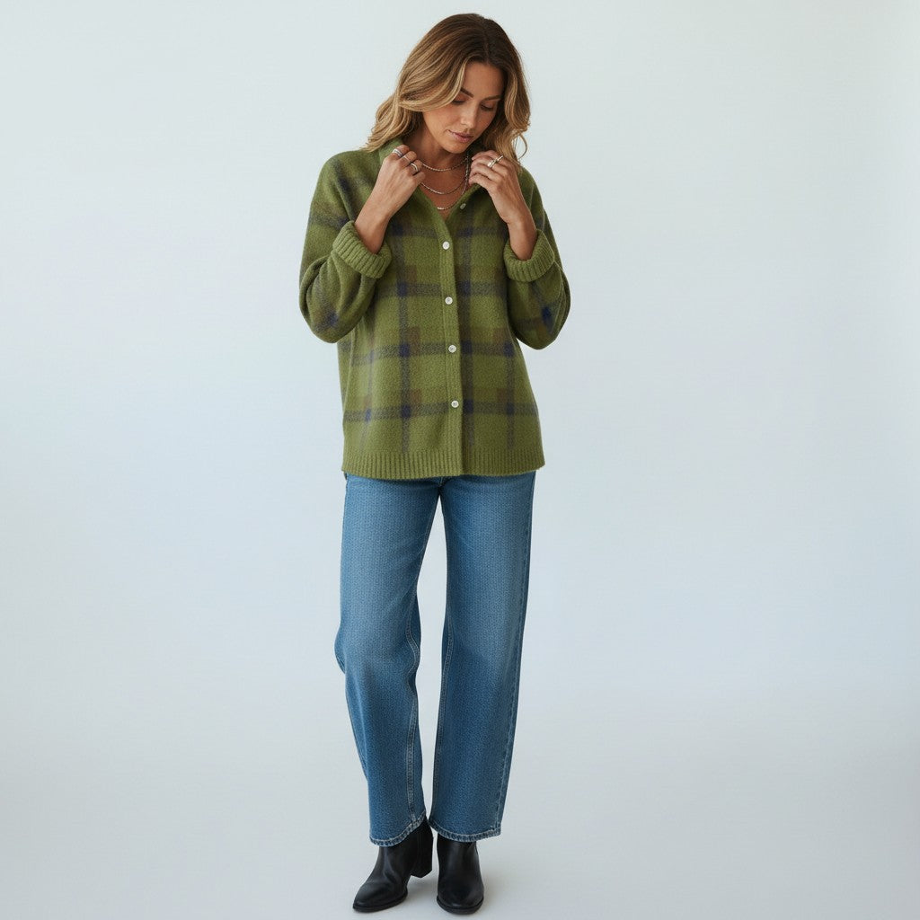 Matilda | Uldtrøje Med Firkanter